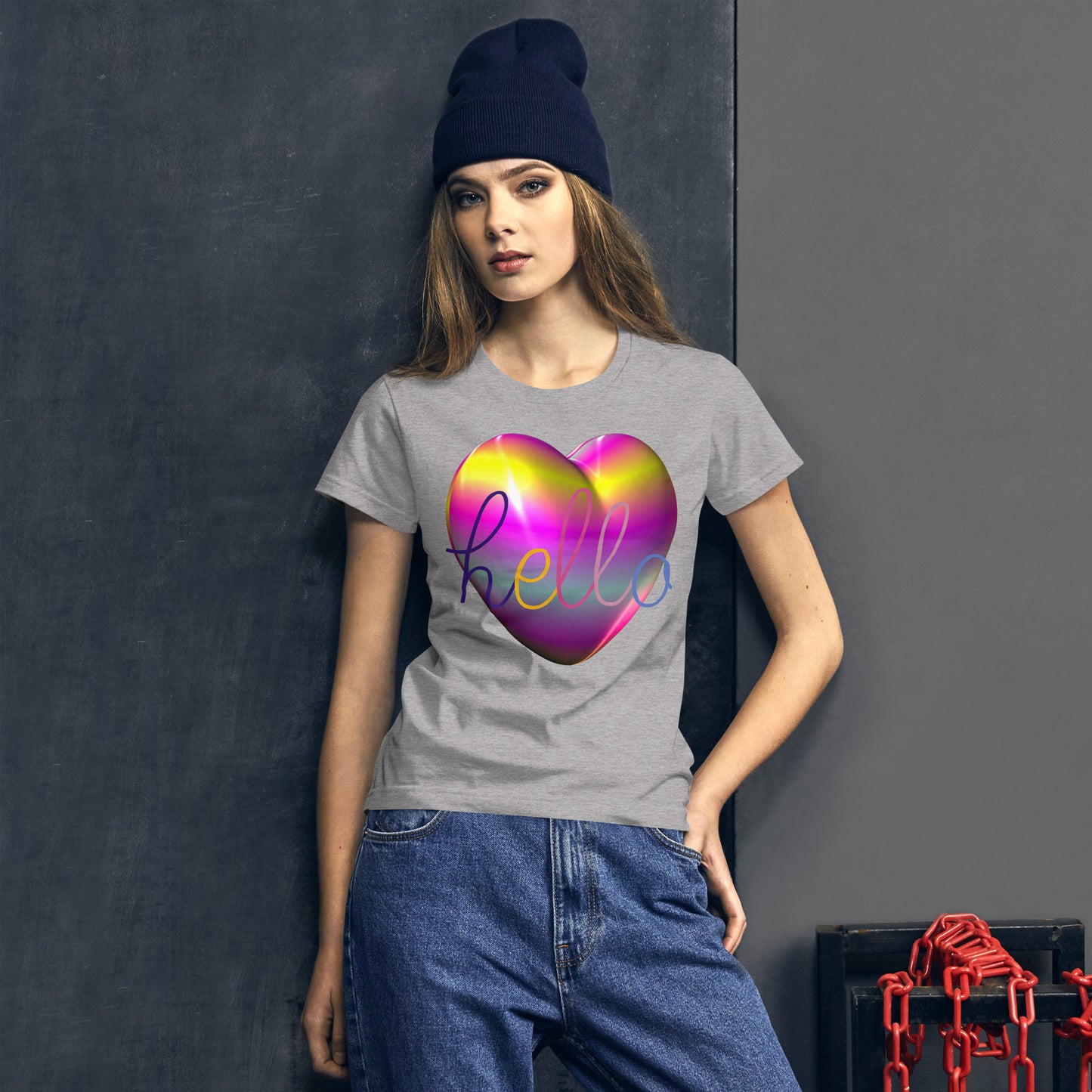 "HELLO LOVE" Women's Short Sleeve T-shirt