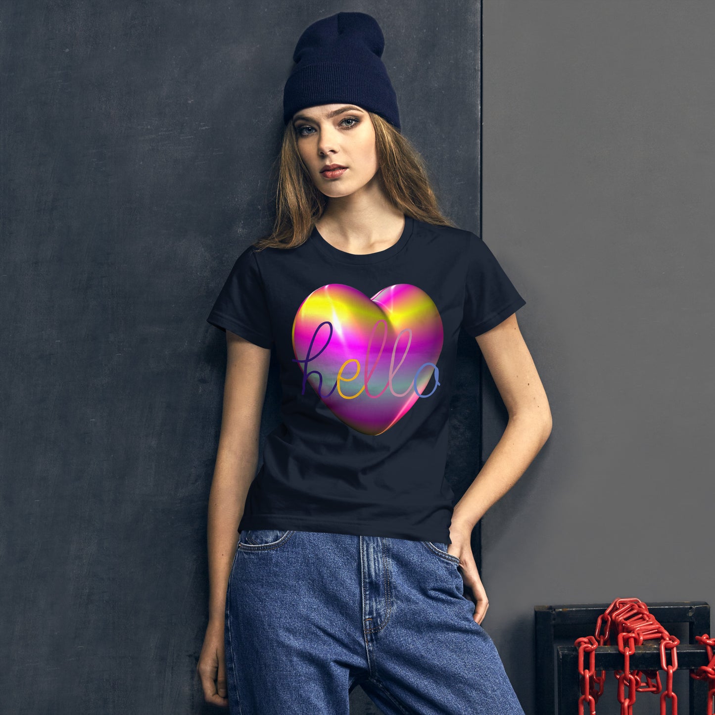 "HELLO LOVE" Women's Short Sleeve T-shirt