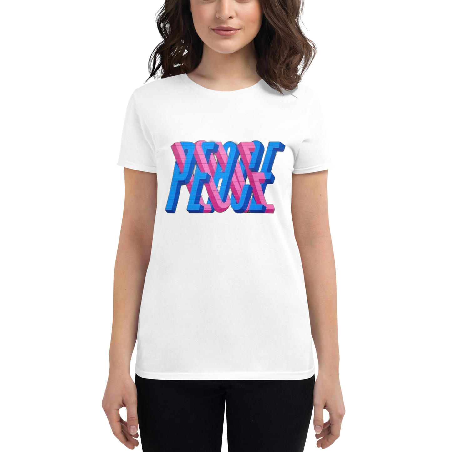 "PEACE IN LOVE'' Women's Short Sleeve T-shirt