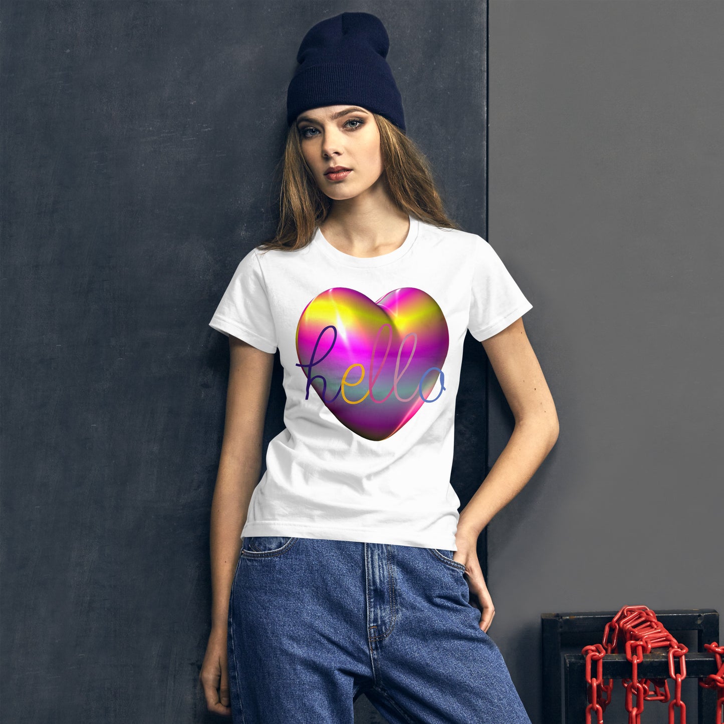 "HELLO LOVE" Women's Short Sleeve T-shirt