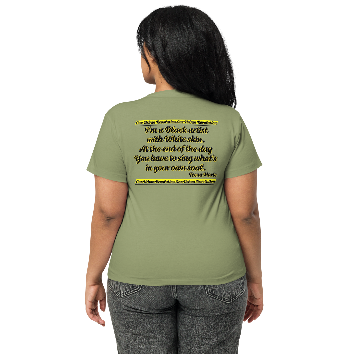 "TEENA MARIE, SOUL" Women’s High-waisted T-shirt