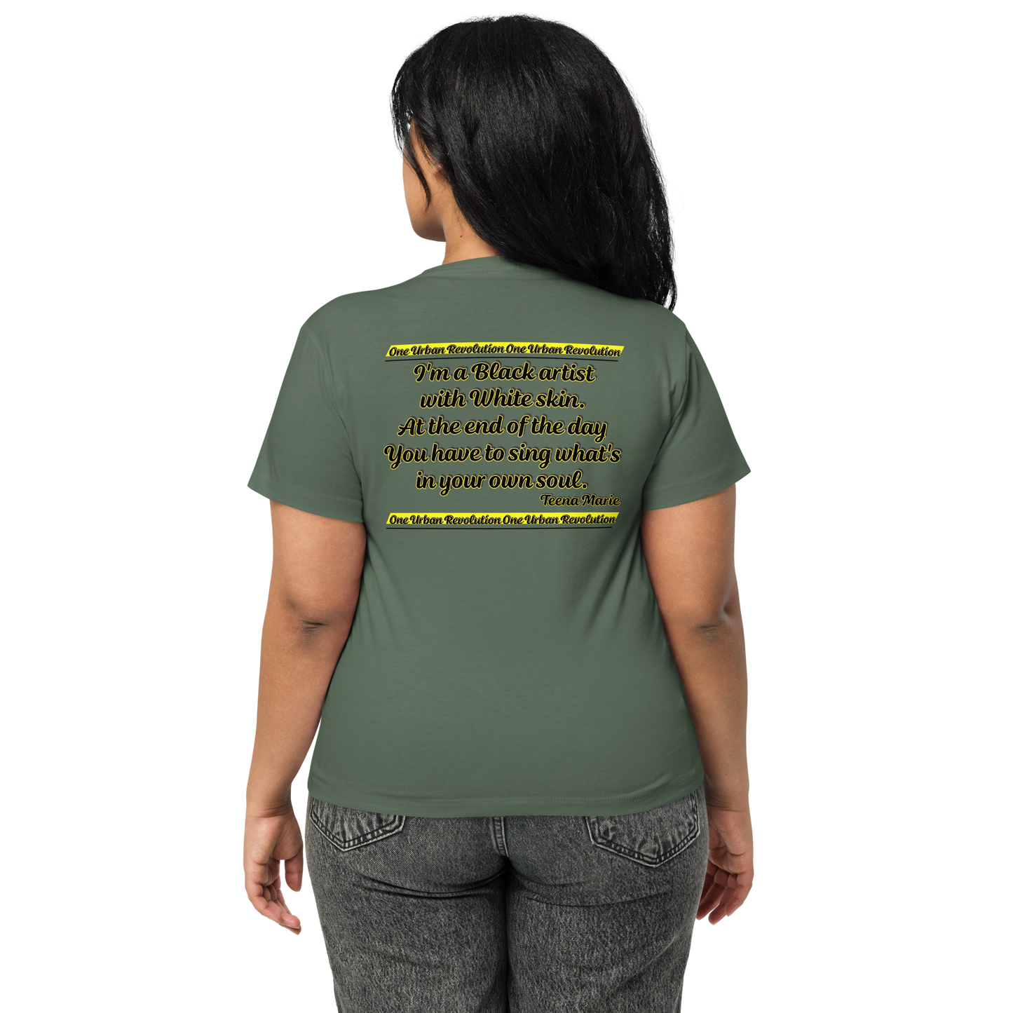 "TEENA MARIE, SOUL" Women’s High-waisted T-shirt