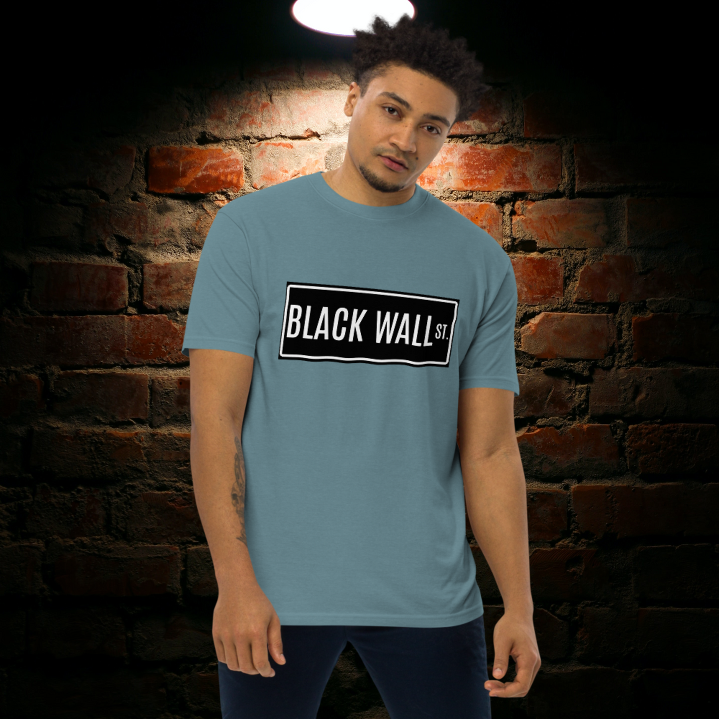 "BLACK WALL STREET" Men’s Premium Heavyweight Tee