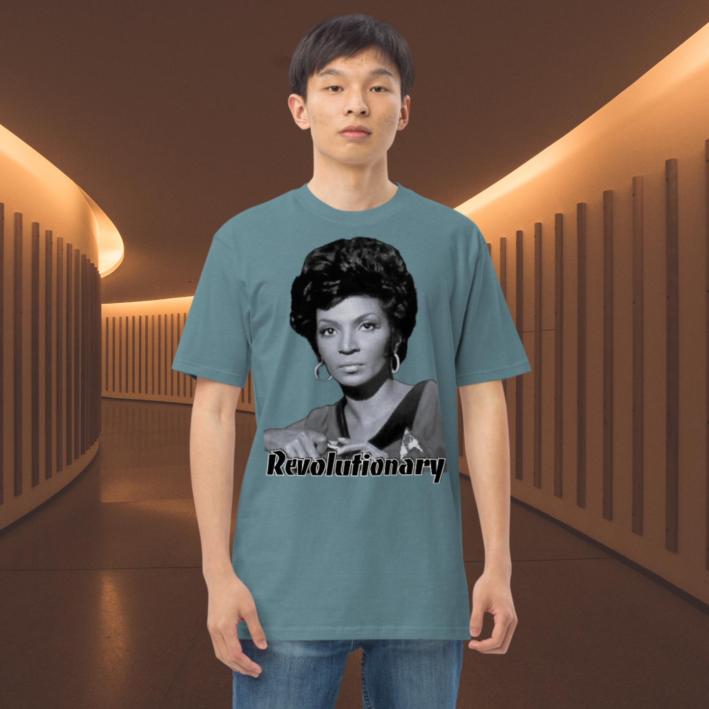 "NICHELLE NICHOLS" Men’s Premium Heavyweight Tee