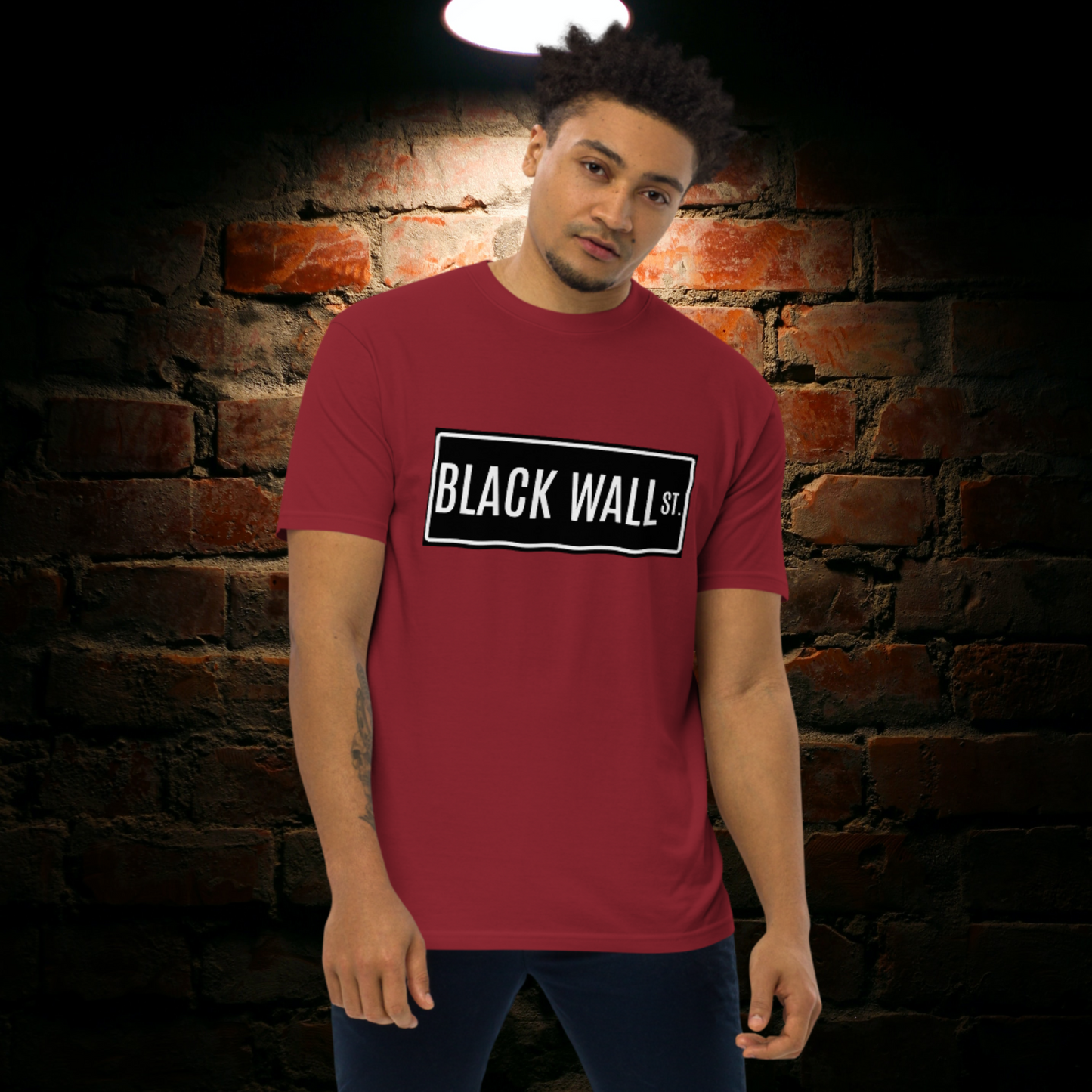 "BLACK WALL STREET" Men’s Premium Heavyweight Tee