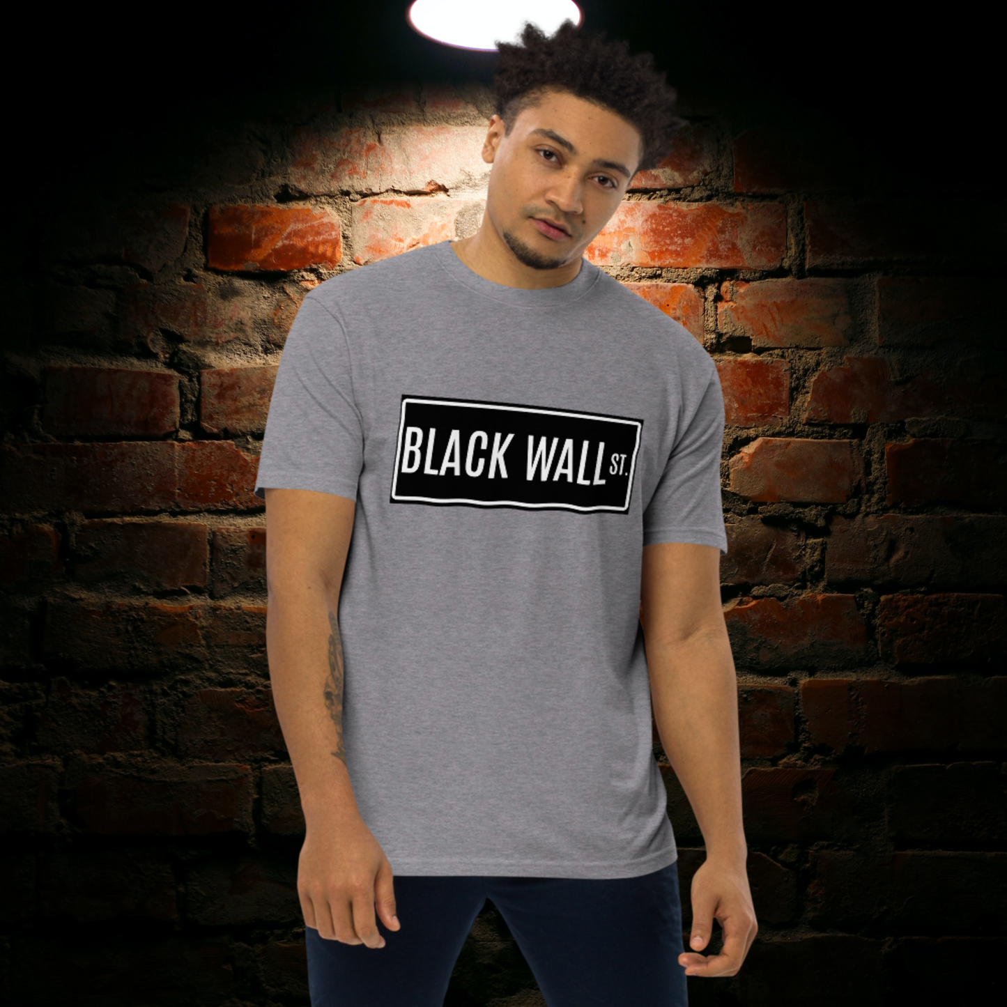 "BLACK WALL STREET" Men’s Premium Heavyweight Tee