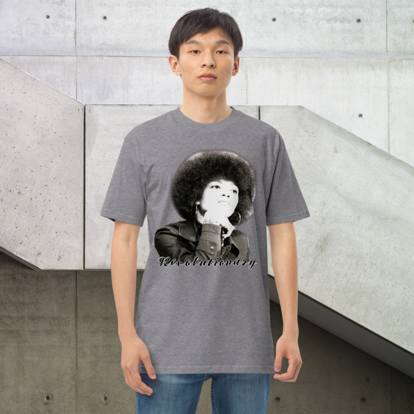 "ANGELA DAVIS" Men’s Premium Heavyweight Tee