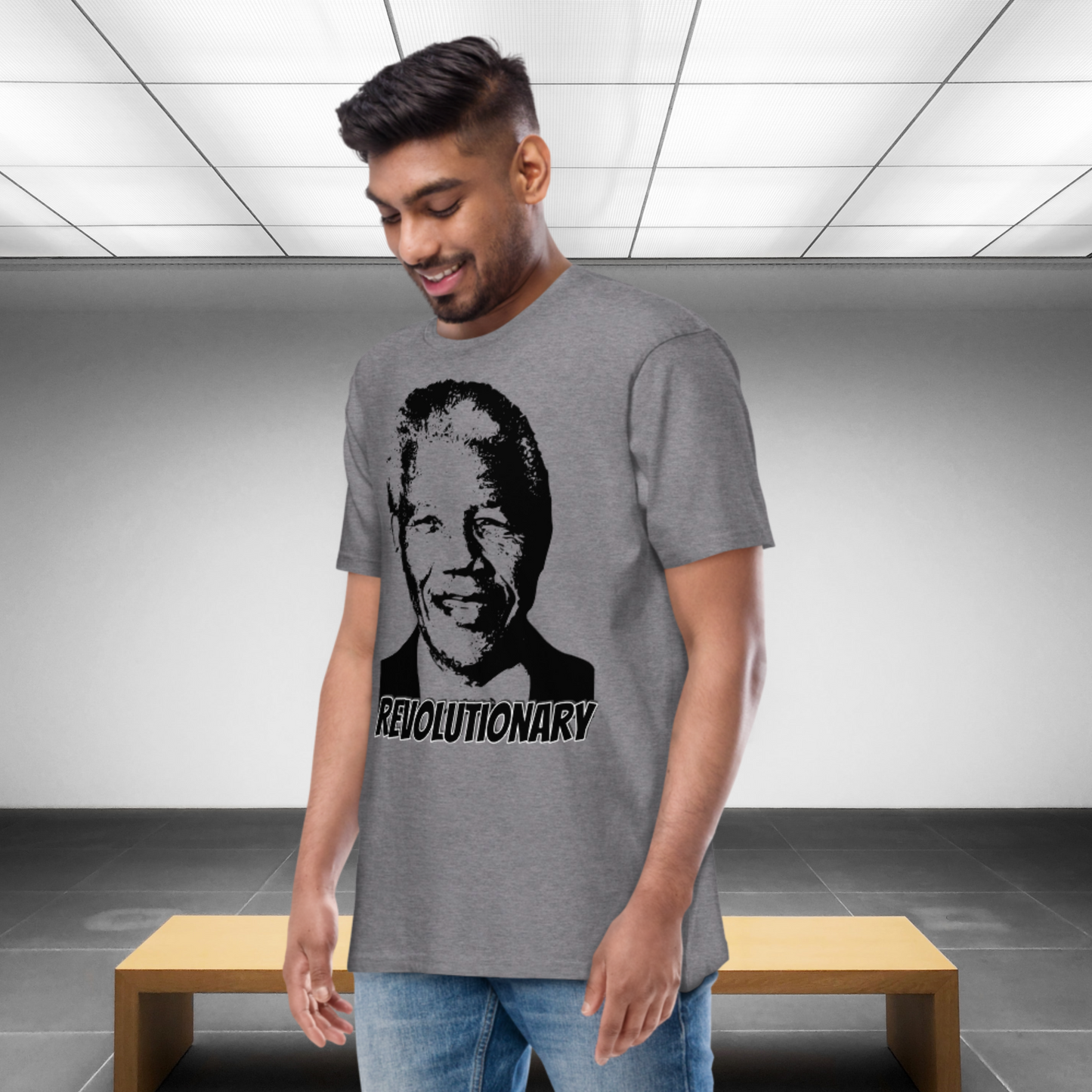 "NELSON MANDELA" Men’s Premium Heavyweight Tee