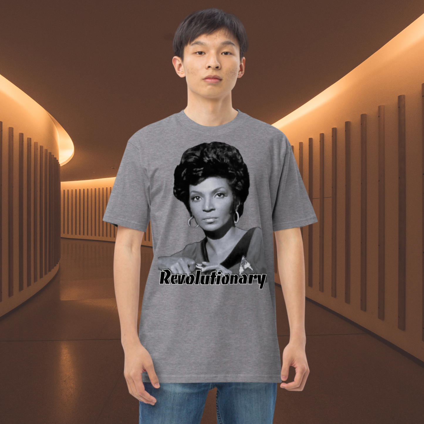 "NICHELLE NICHOLS" Men’s Premium Heavyweight Tee