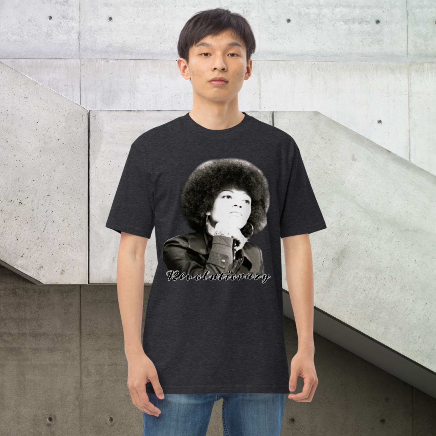 "ANGELA DAVIS" Men’s Premium Heavyweight Tee