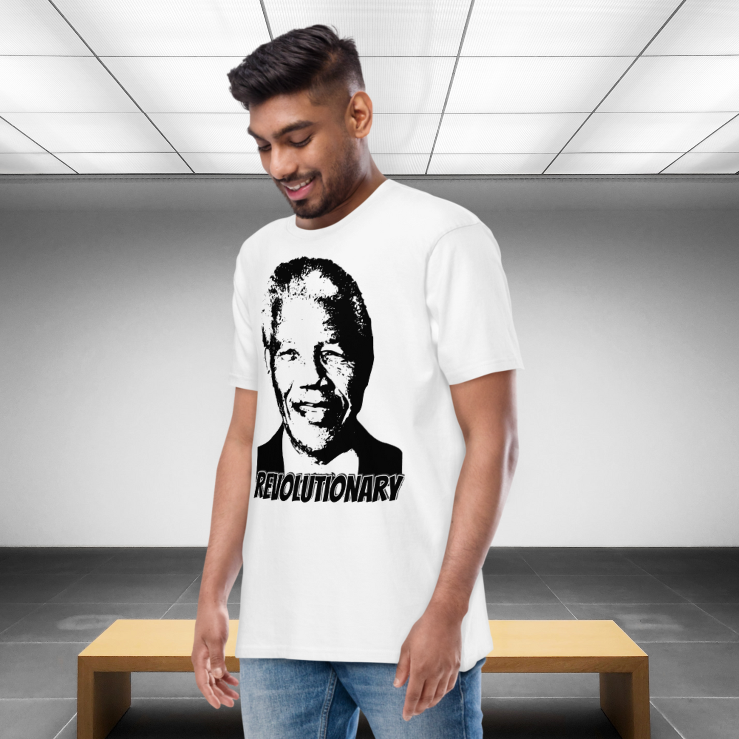 "NELSON MANDELA" Men’s Premium Heavyweight Tee