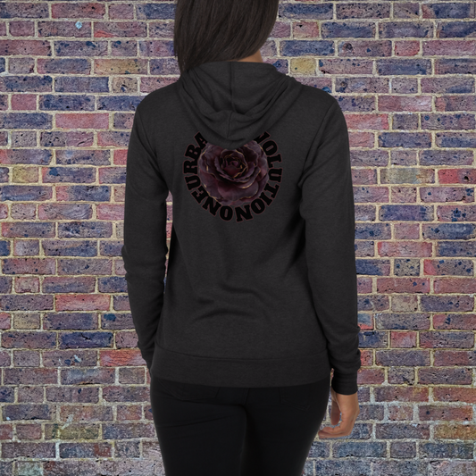 "X" Unisex Lightweight Zip Hoodie (Regal Rose Theme)