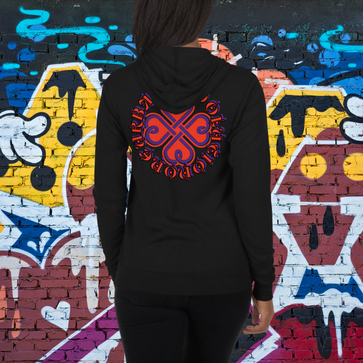 "LOVE 8" Unisex Lightweight Zip Hoodie