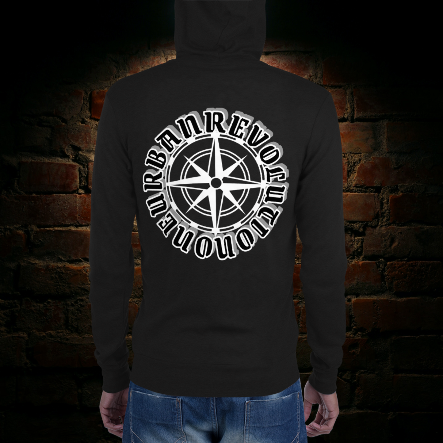 "MORAL COMPASS" Unisex Lightweight Zip Hoodie