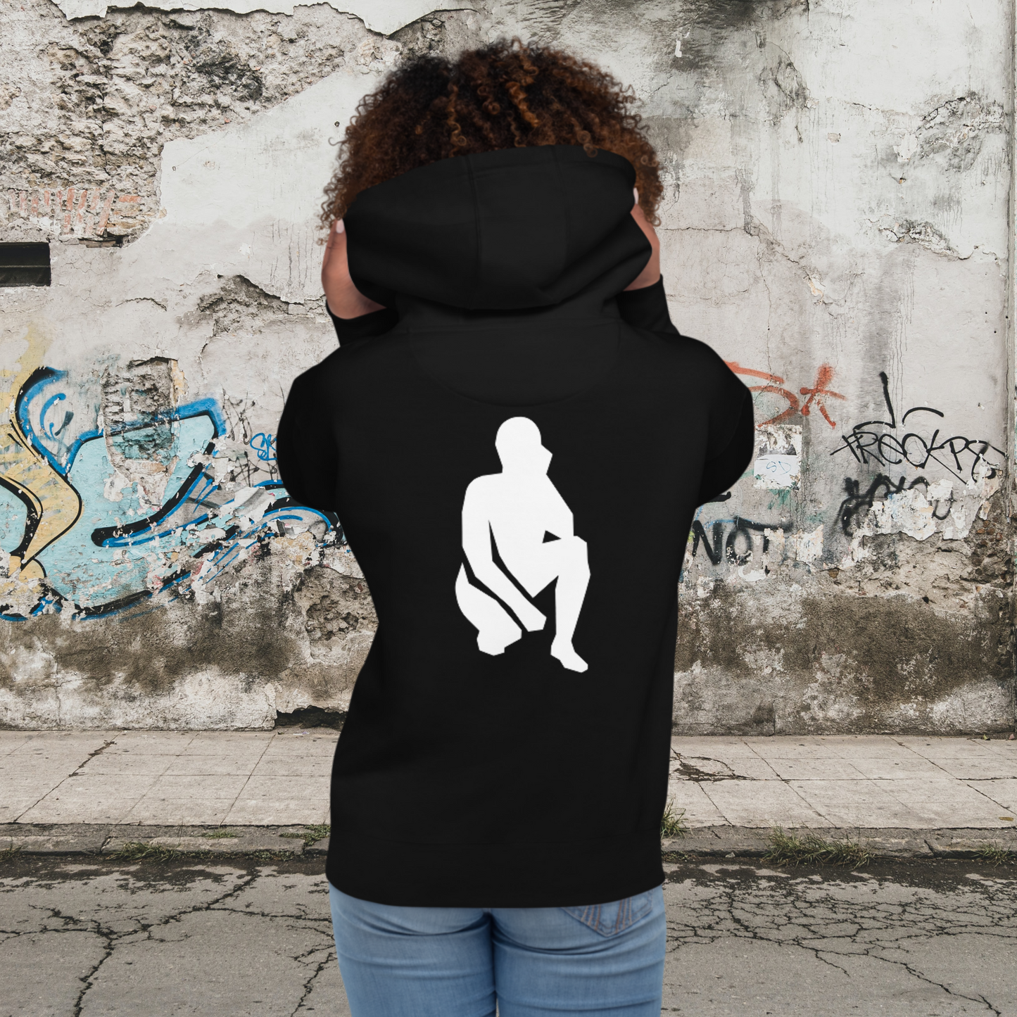 "KNEELING FOR JUSTICE" Unisex Classic Hoodie (White Silhouette)