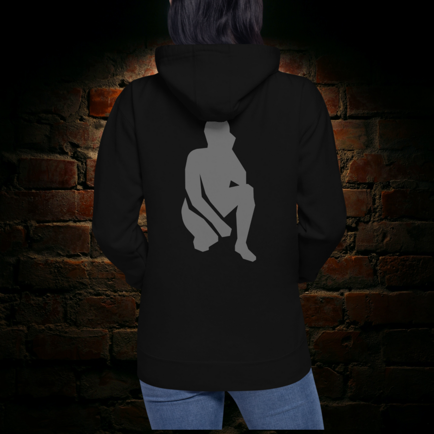 "KNEELING FOR JUSTICE" Unisex Classic Hoodie (Gray Silhouette)