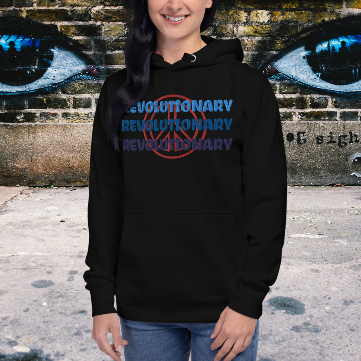 "REVOLUTIONARY" Unisex Embroidered Hoodie (Cool Theme)