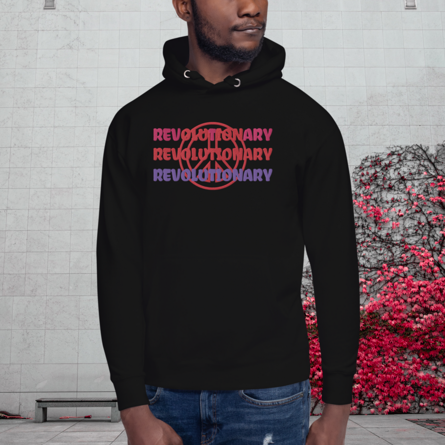 "REVOLUTIONARY" Unisex Embroidered Hoodie (Rose Theme)