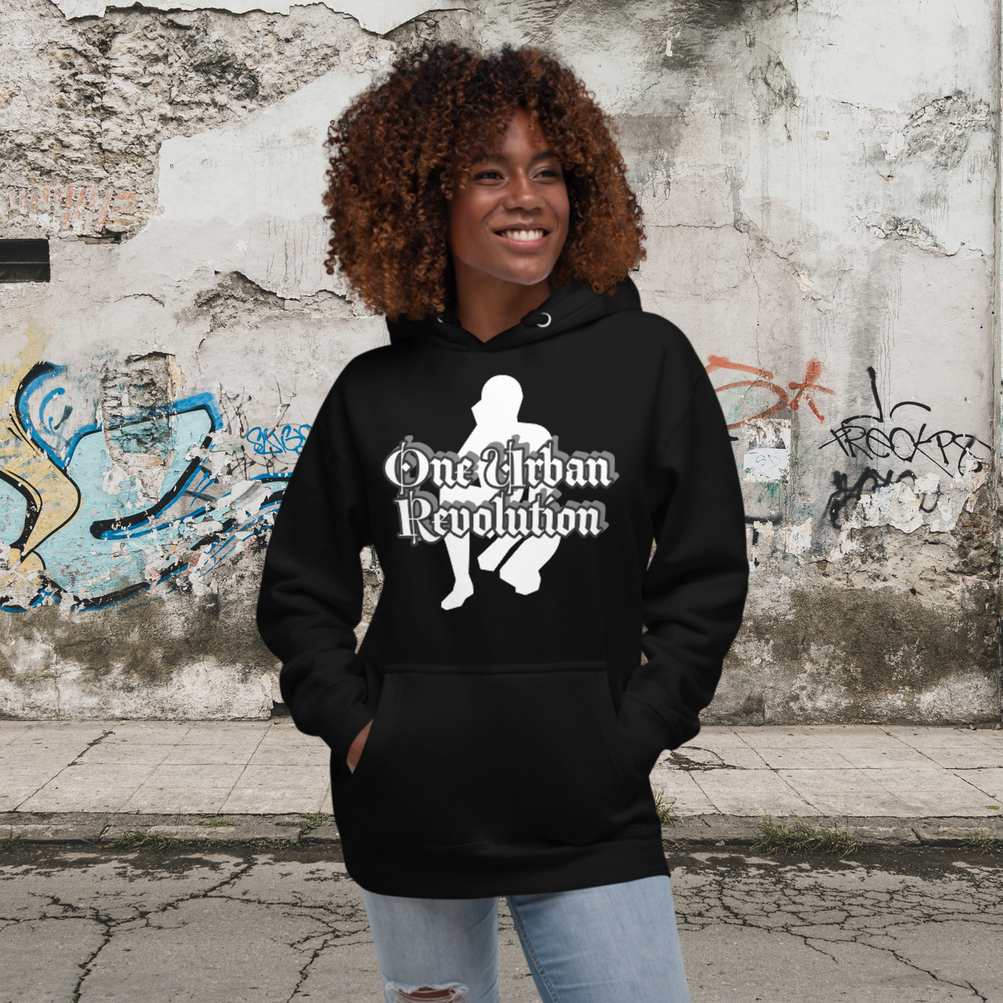 "KNEELING FOR JUSTICE" Unisex Classic Hoodie (White Silhouette)