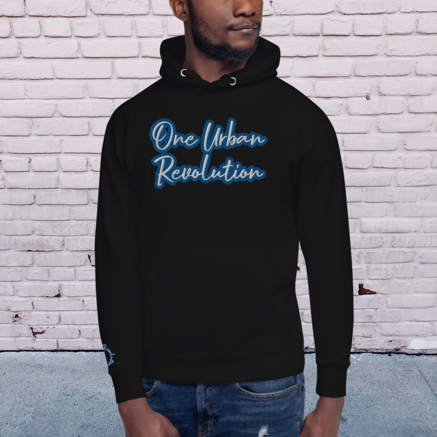 "OUR" Unisex Embroidered Hoodie (Blue Theme)