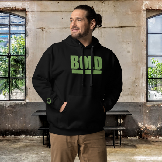 "BOLD" Unisex Embroidered Hoodie (Green Theme)