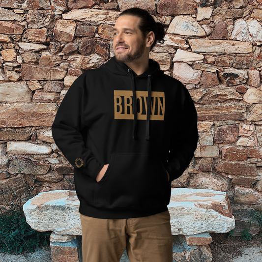 "BROWN" Unisex Embroidered Hoodie