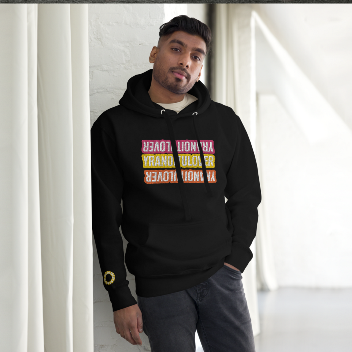 "FLIP THE SCRIPT" Unisex Embroidered Hoodie