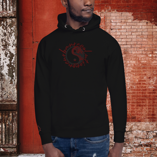 "RED DRAGON YIN AND YANG" Unisex Embroidered Hoodie