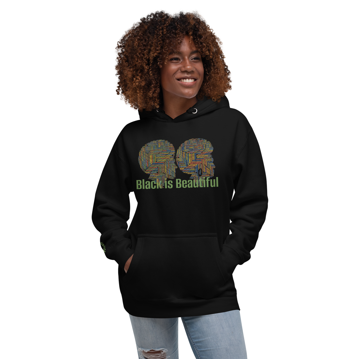 "BLACK IS BEAUTIFUL" Unisex Embroidered Hoodie