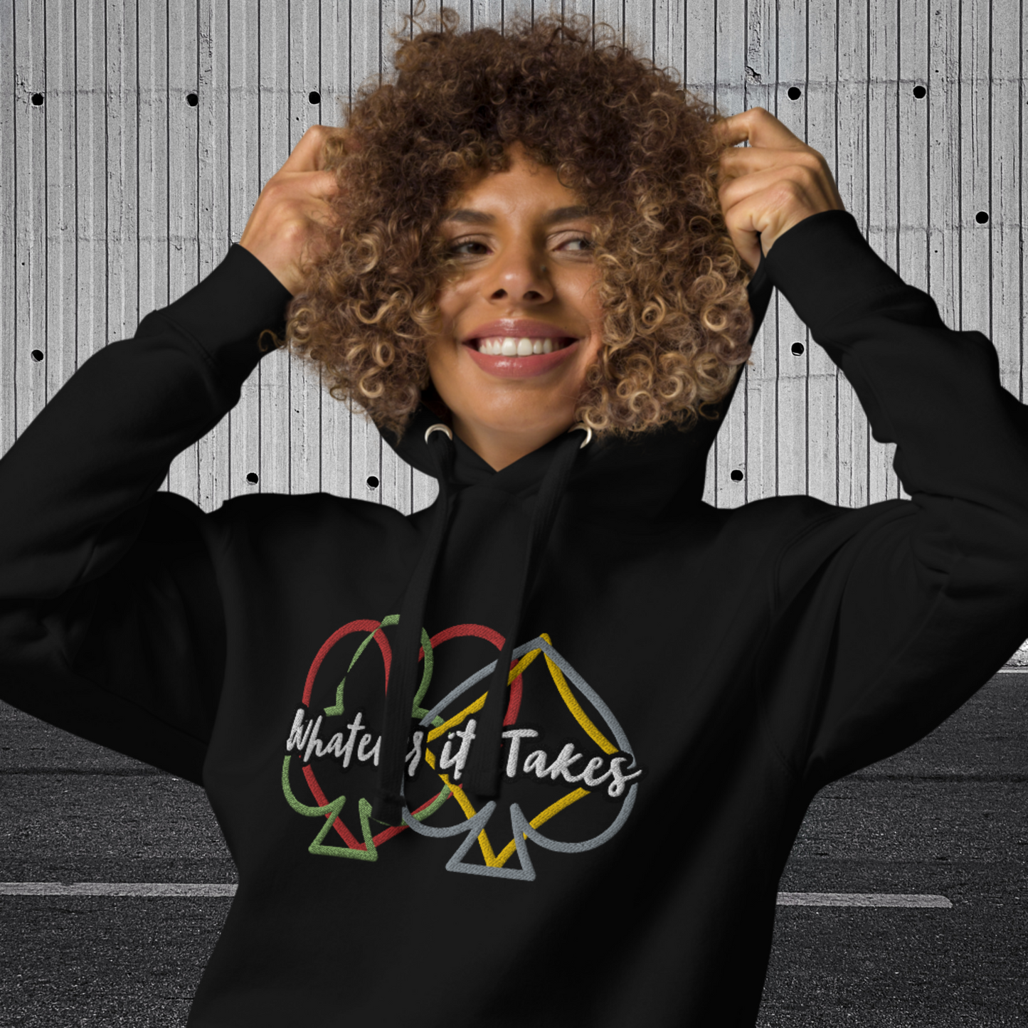 "WHATEVER IT TAKES" Unisex Embroidered Hoodie