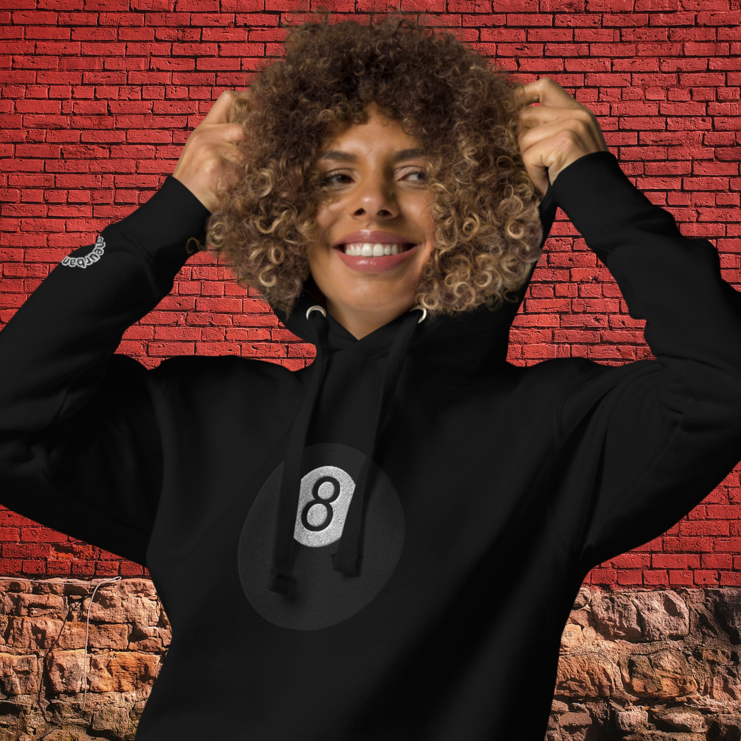 "EIGHT-BALL" Unisex Embroidered Hoodie