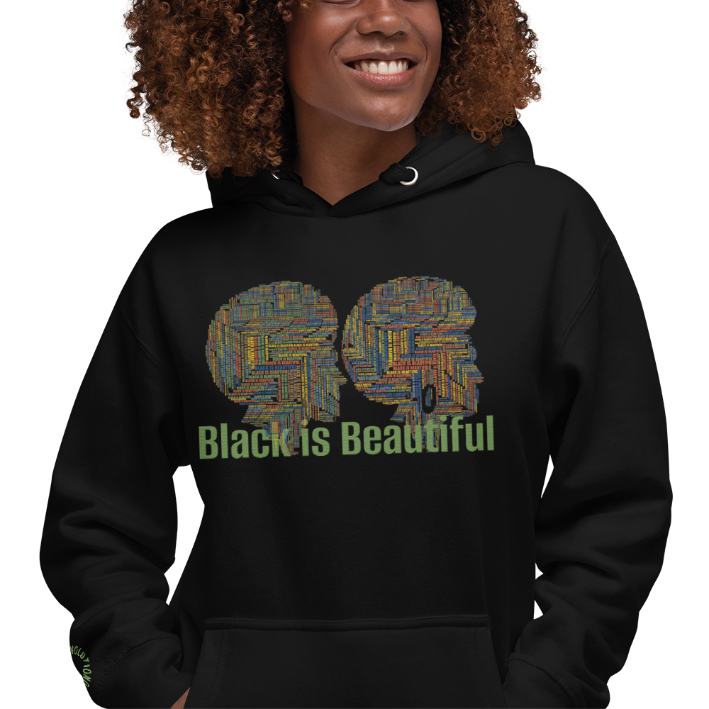 "BLACK IS BEAUTIFUL" Unisex Embroidered Hoodie