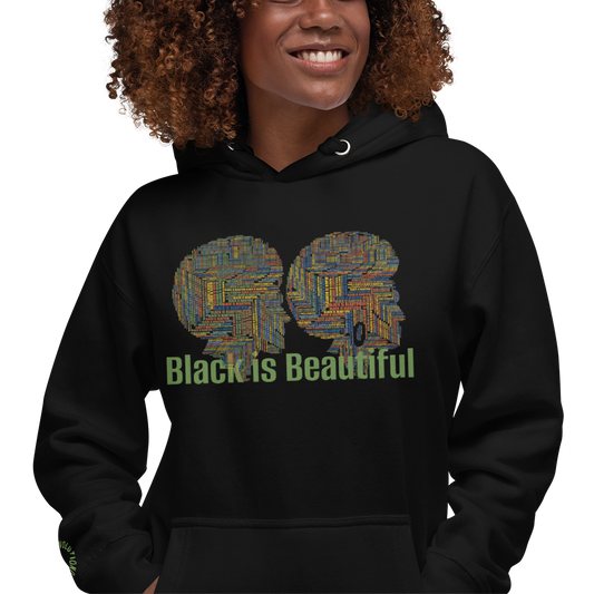 "BLACK IS BEAUTIFUL" Unisex Embroidered Hoodie