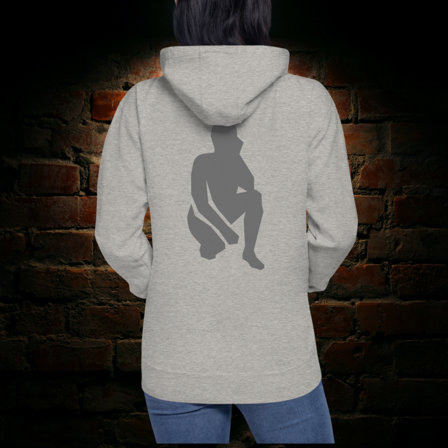 "KNEELING FOR JUSTICE" Unisex Classic Hoodie (Gray Silhouette)