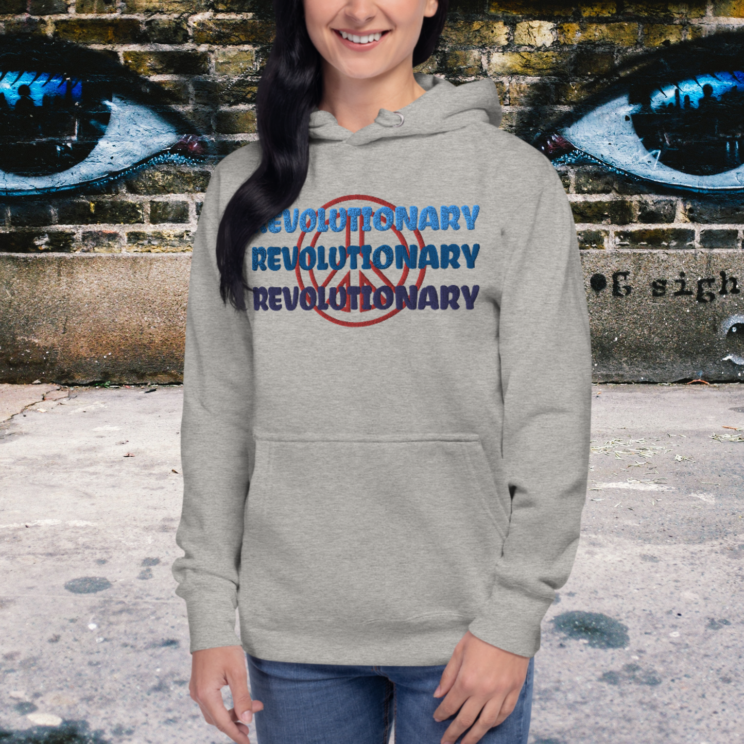 "REVOLUTIONARY" Unisex Embroidered Hoodie (Cool Theme)