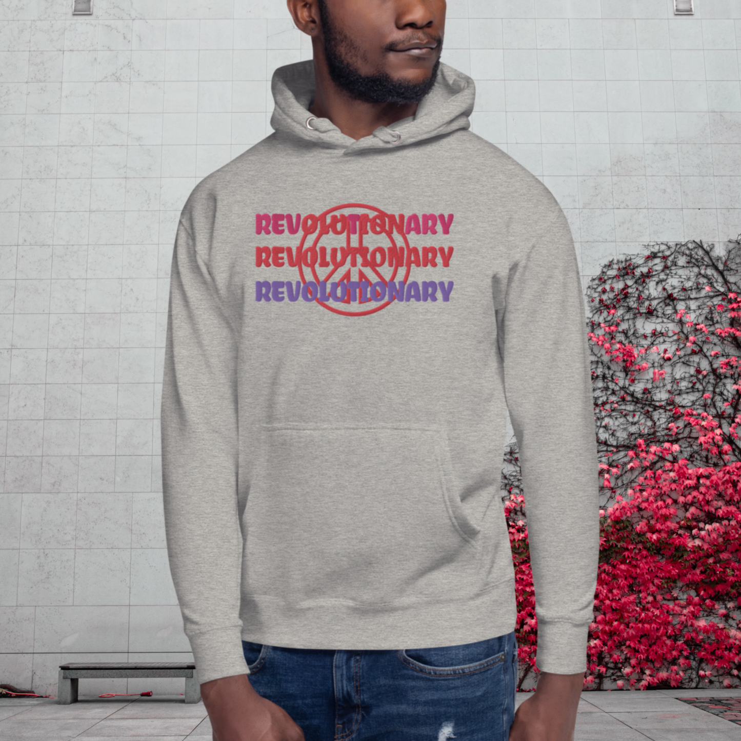 "REVOLUTIONARY" Unisex Embroidered Hoodie (Rose Theme)