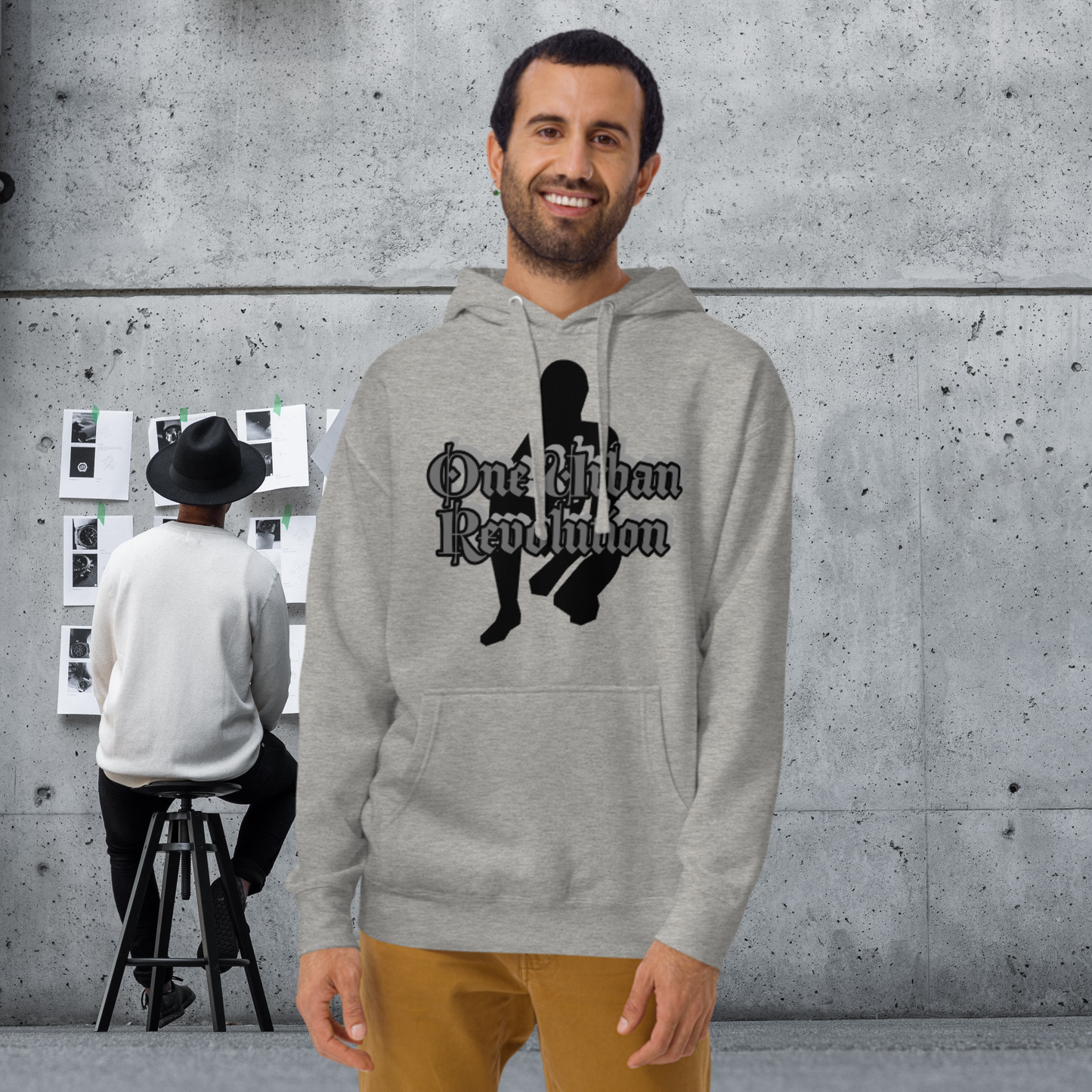 "KNEELING FOR JUSTICE" Unisex Classic Hoodie (Black Silhouette)