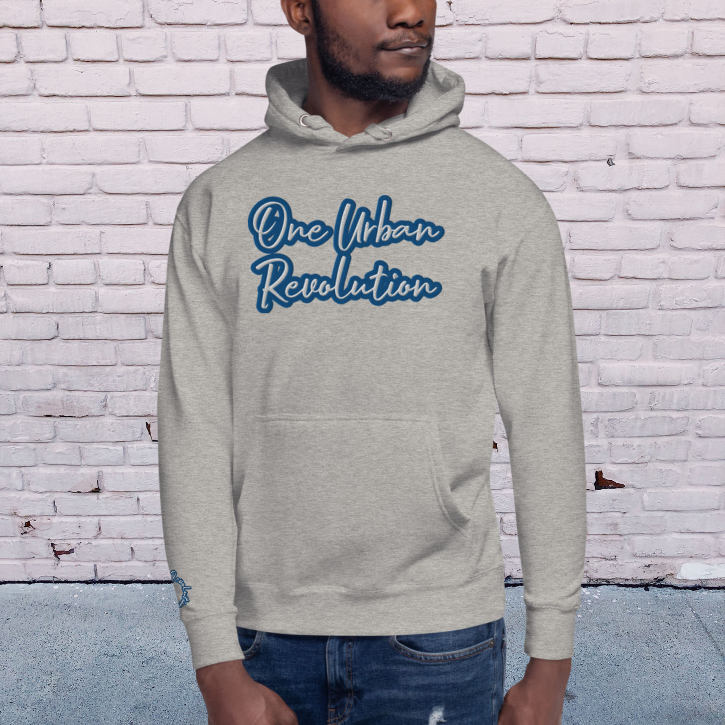 "OUR" Unisex Embroidered Hoodie (Blue Theme)