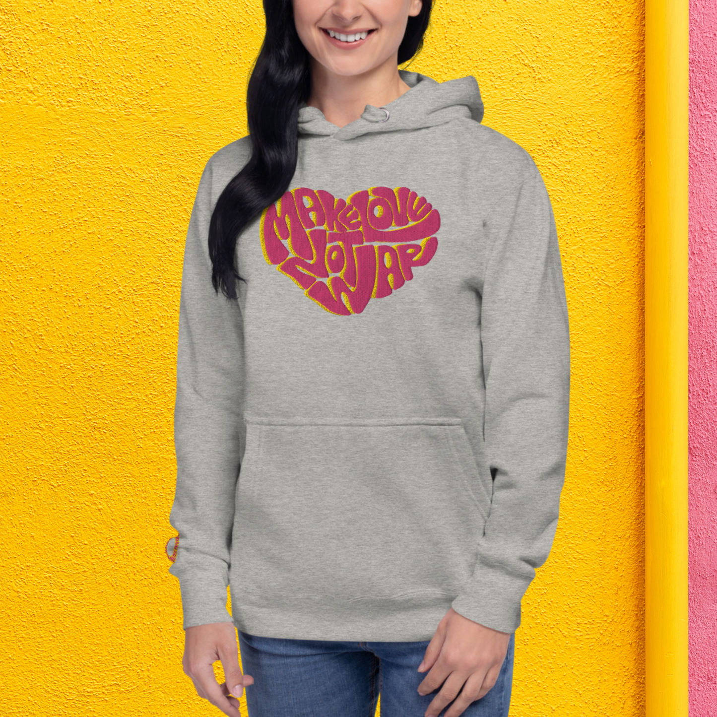 "LOVE NOT WAR" Unisex Embroidered Hoodie