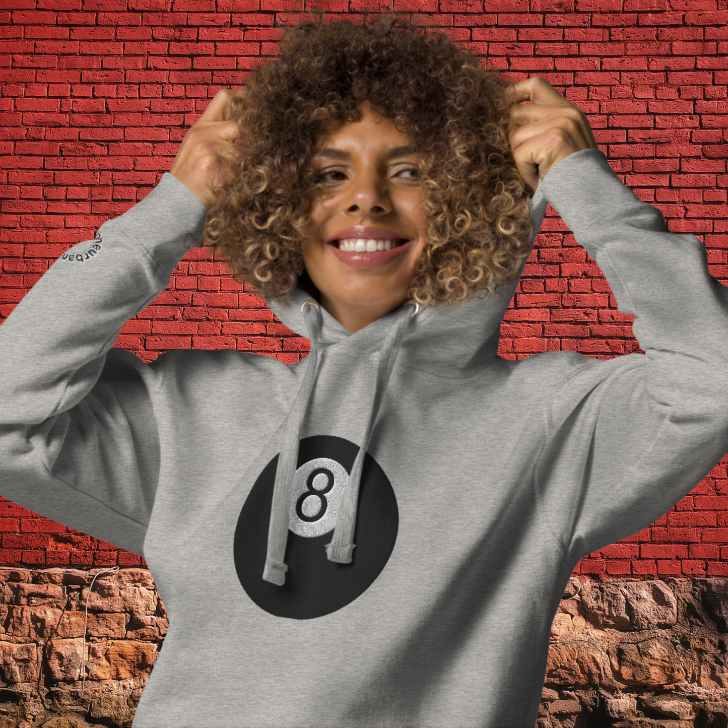 "EIGHT-BALL" Unisex Embroidered Hoodie