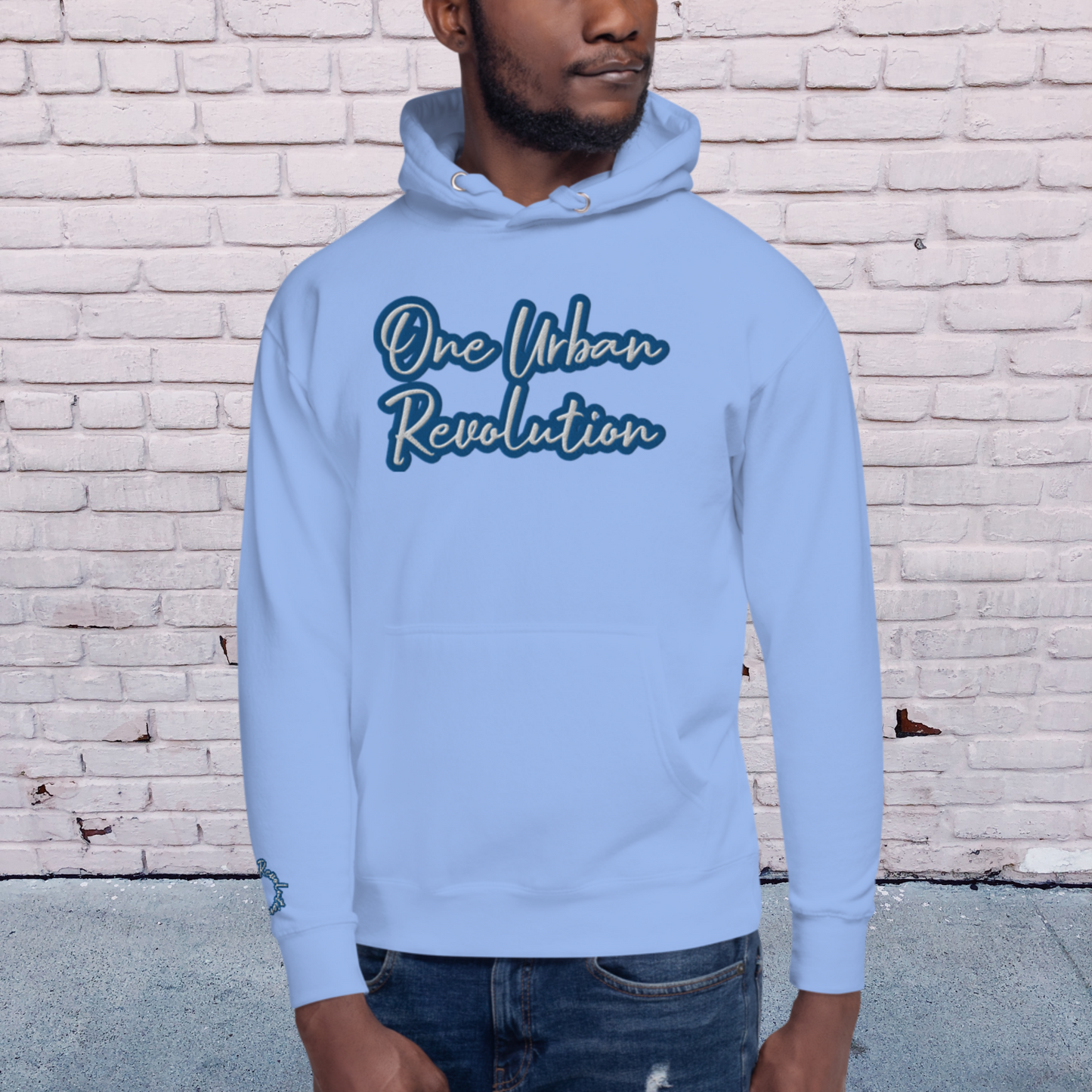 "OUR" Unisex Embroidered Hoodie (Blue Theme)