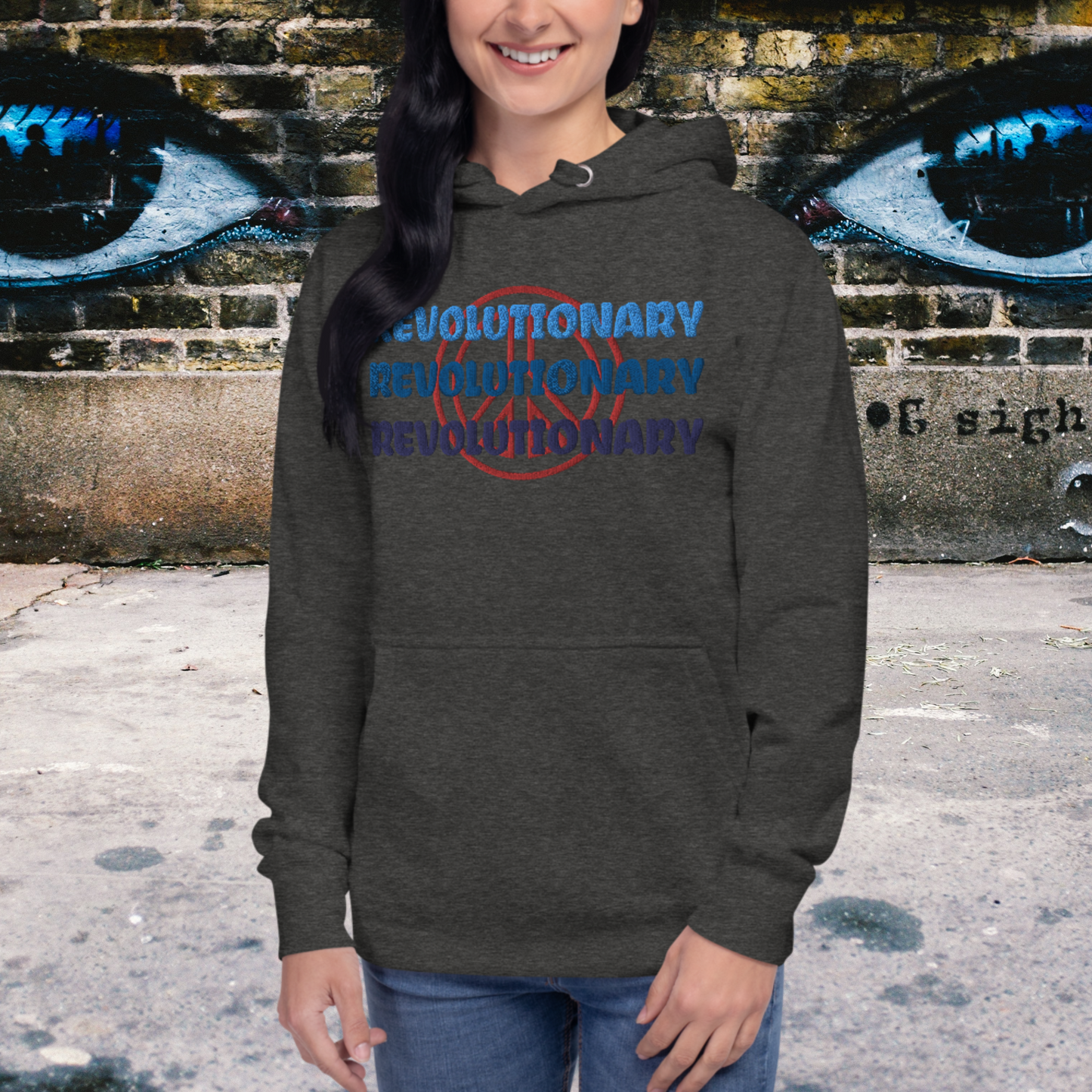 "REVOLUTIONARY" Unisex Embroidered Hoodie (Cool Theme)