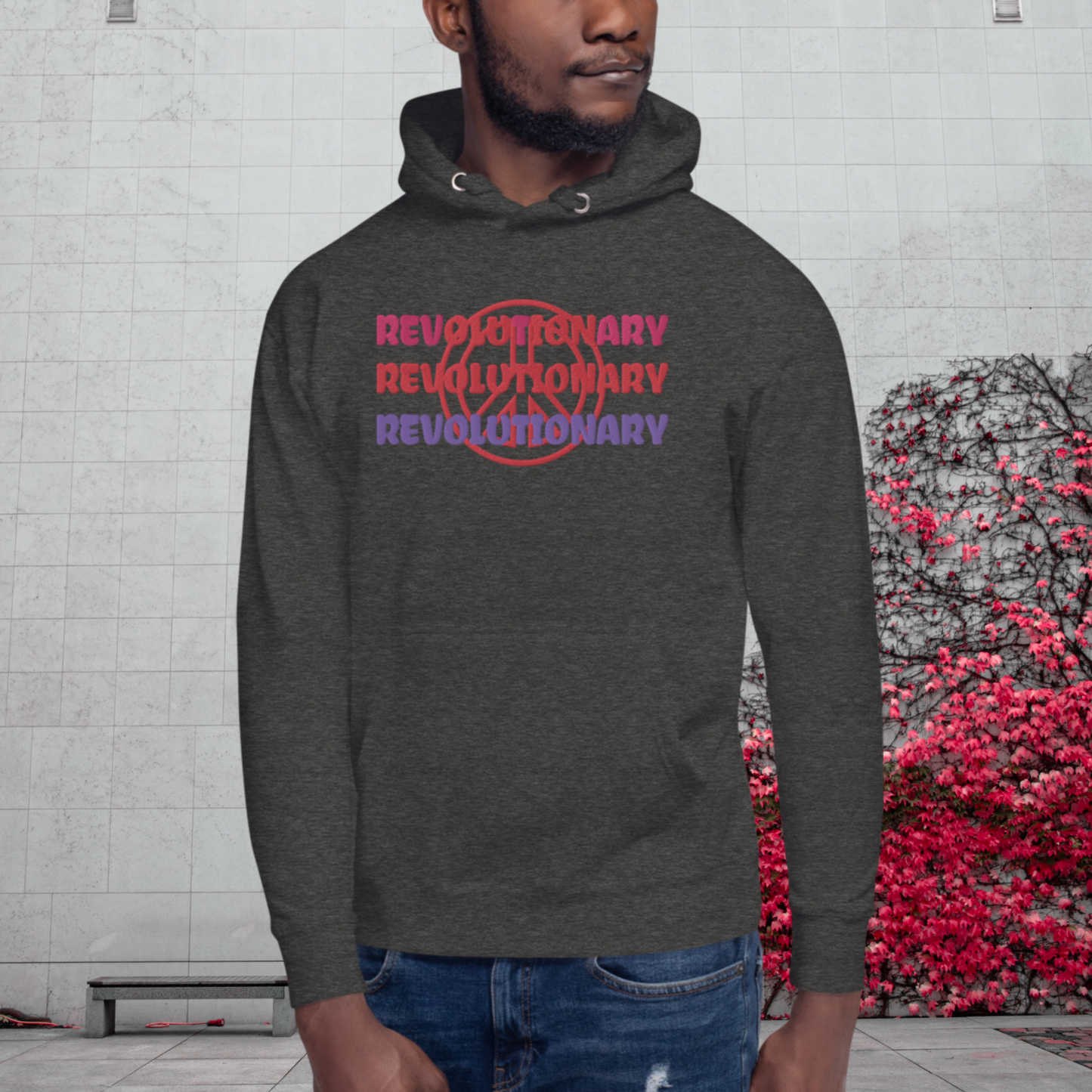 "REVOLUTIONARY" Unisex Embroidered Hoodie (Rose Theme)