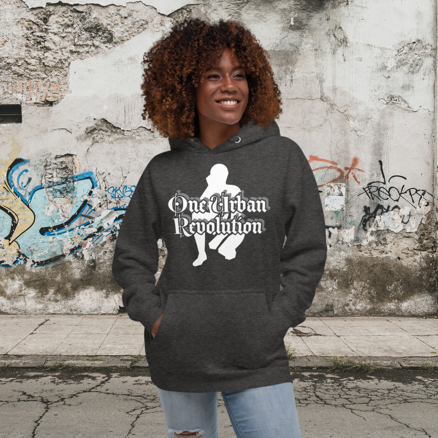 "KNEELING FOR JUSTICE" Unisex Classic Hoodie (White Silhouette)