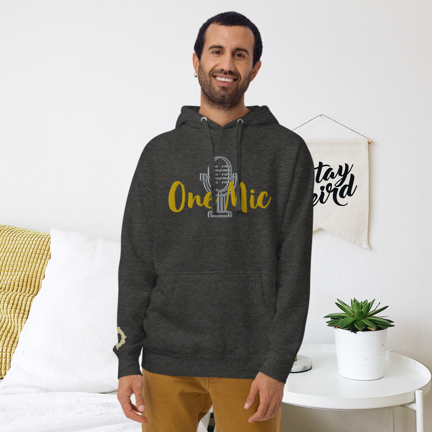 "ONE MIC" Unisex Embroidered Hoodie