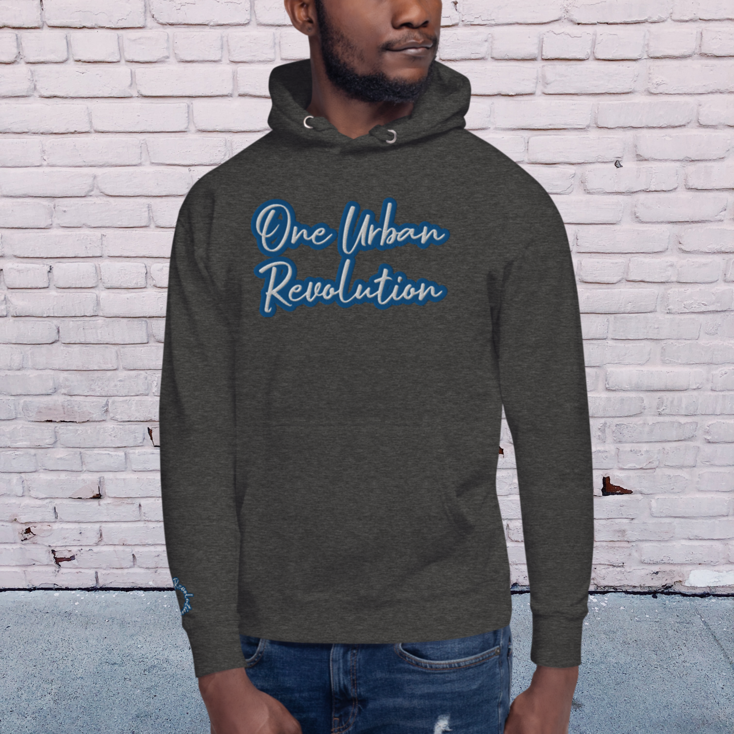 "OUR" Unisex Embroidered Hoodie (Blue Theme)