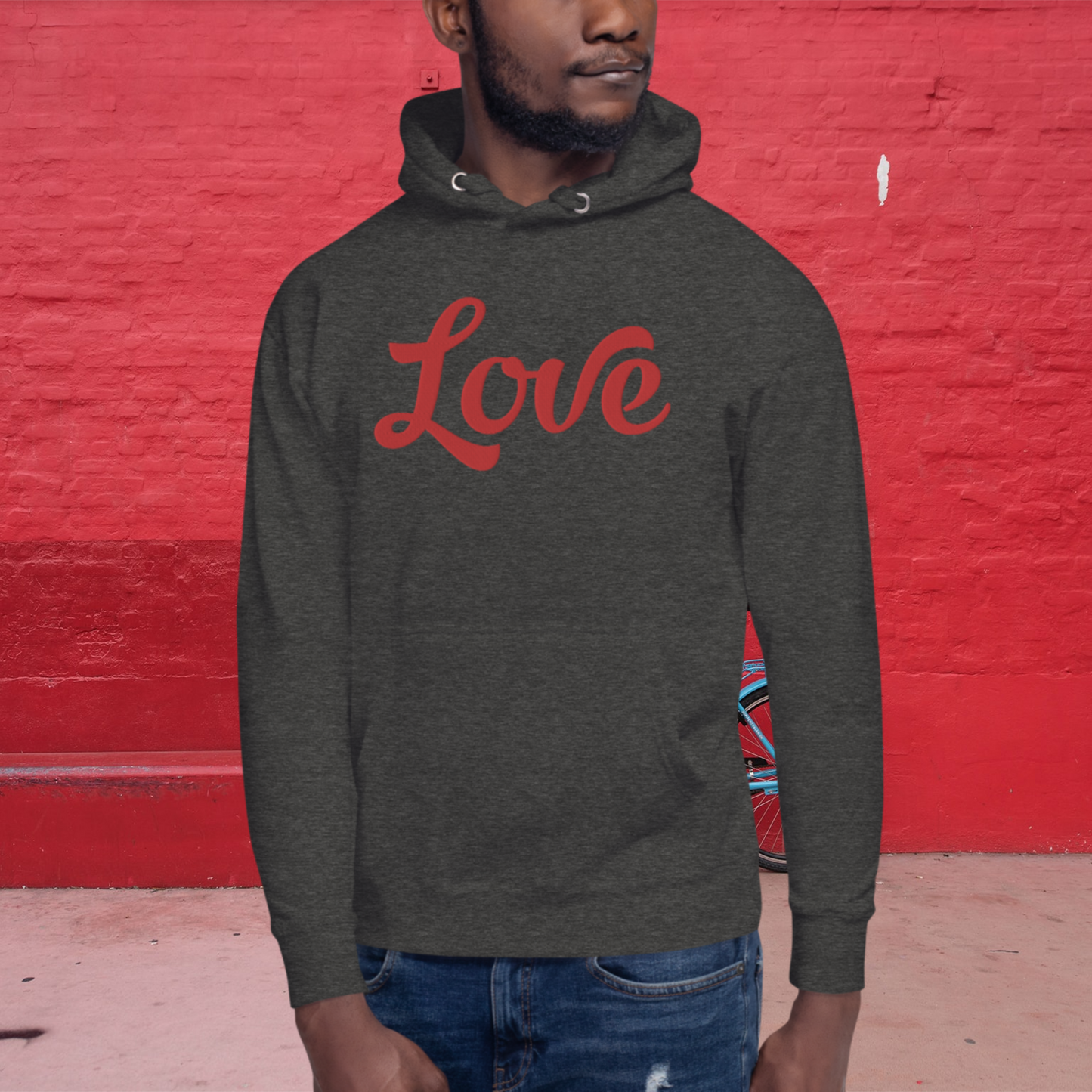 "LOVE"  Unisex Embroidered Hoodie