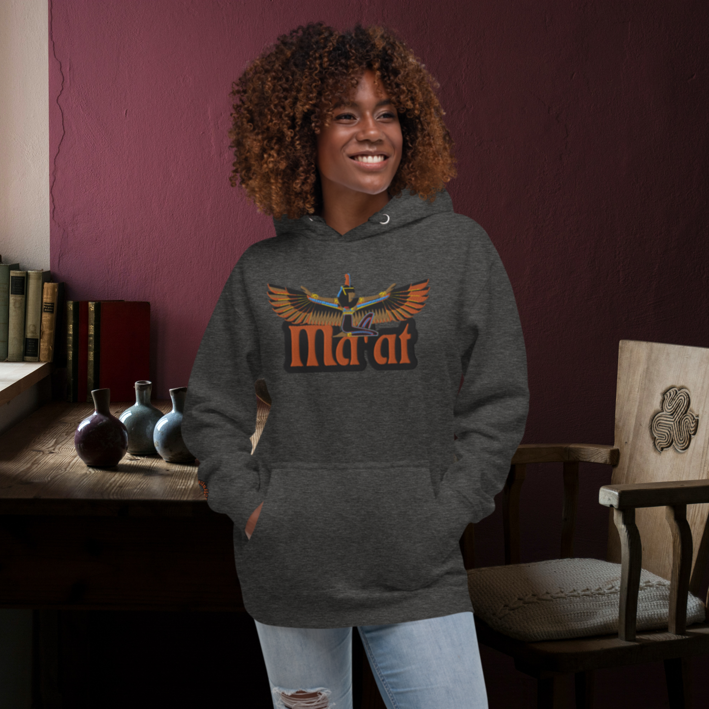 "MA'AT" Unisex Embroidered Hoodie