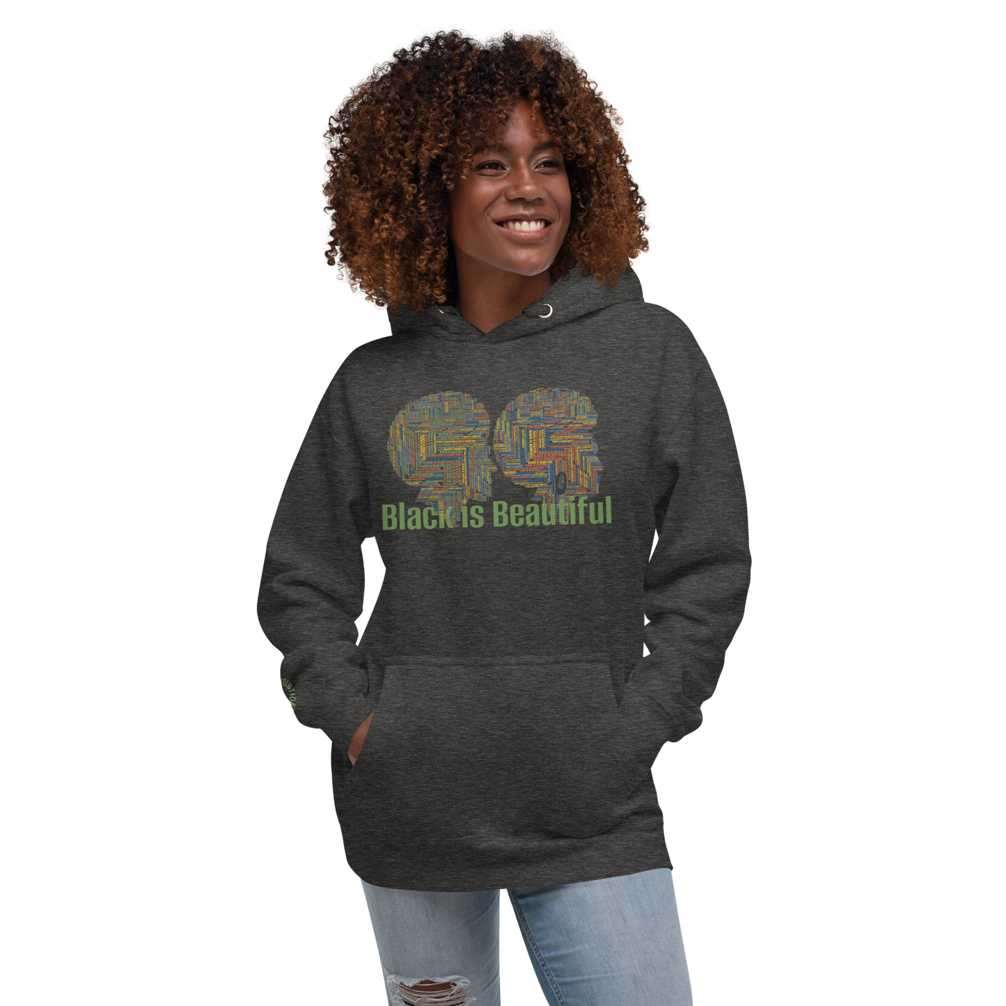 "BLACK IS BEAUTIFUL" Unisex Embroidered Hoodie