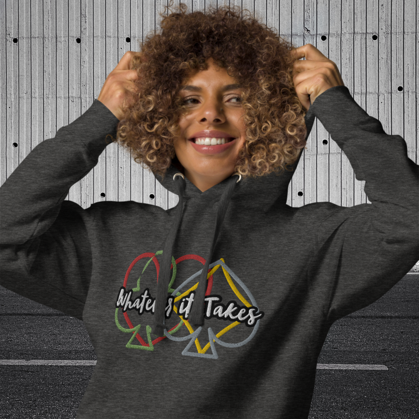 "WHATEVER IT TAKES" Unisex Embroidered Hoodie